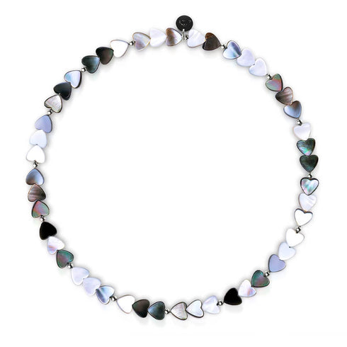 Nacre noire | Argent sterling 925 | Enveloppement en forme de cœur